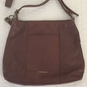 Lucky brand brown leather crossbody bag